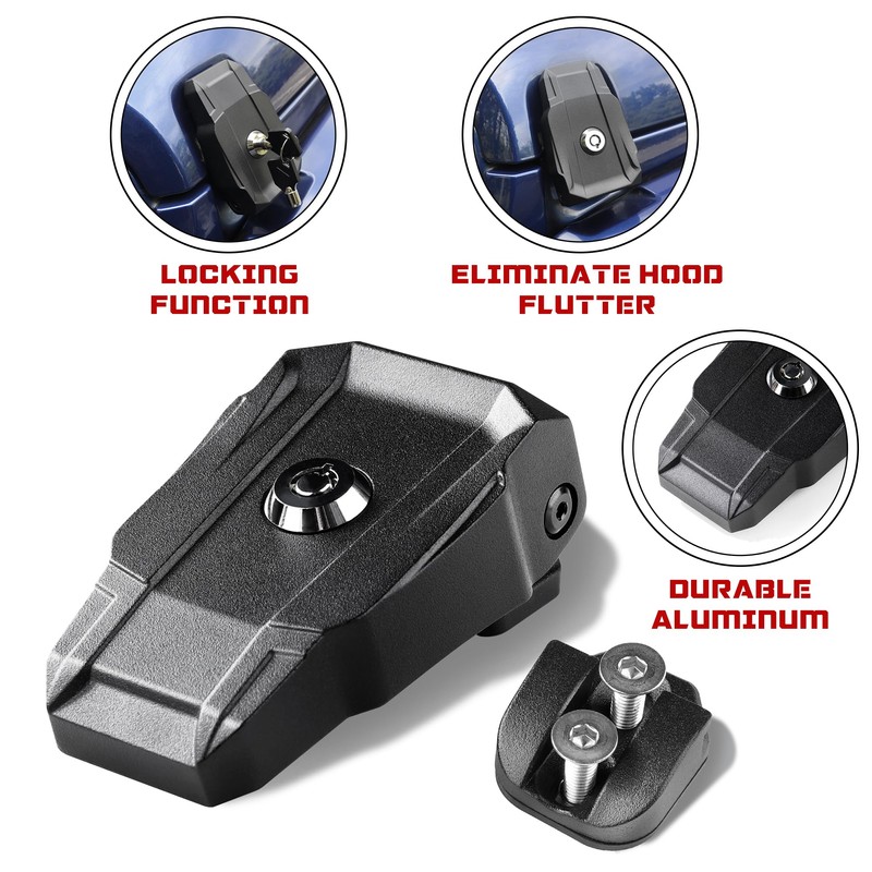 Seven Sparta Hood Latches with Lock Aluminum Locking Hood Catch