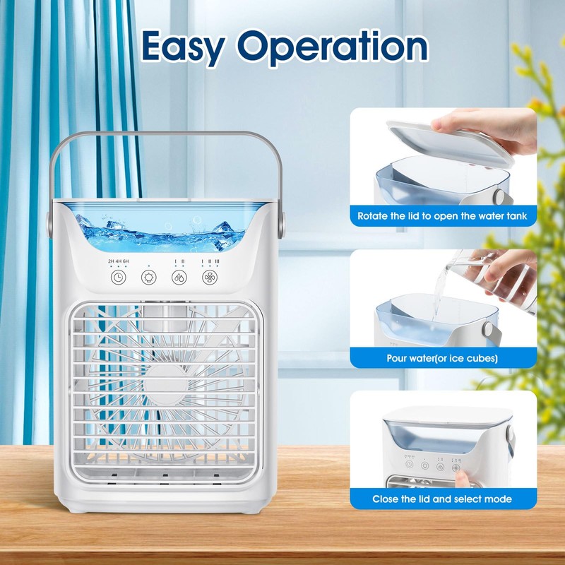 Portable Air Conditioner 3-in-1Mini Fan Cooler & Humidifier with 700
