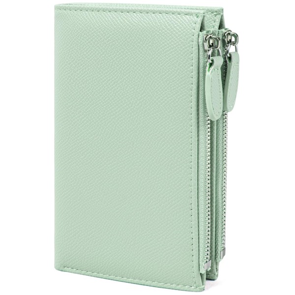 KOTORA Small Wallets for Women Leather RFID Blocking Bifold Zipper