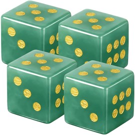 4 Pcs Mahjong Crystal Dice, 16mm Game Dice Set