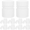 Healeved Empty Plastic Pill Bottles, 30ml White Solid Powder Capsules