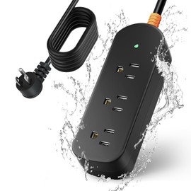 Outdoor Extension Cord Waterproof, Heavy Duty Extension Cord Power Strip Waterproof (15 FT)