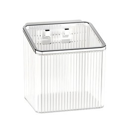 Quinieda Adhesive Floating Wall Shelves – No Tools Needed for Installation | Perfect for Organizing Makeup, Toiletries & Home Accessories (Transparent_SilverEdge)