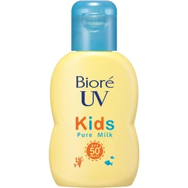 Biore UV Kids Pure Milk Sunscreen, 2.4 fl oz (70 ml), SPF50 / PA+++, Set of 3 + Bonus Kunutonn Logo