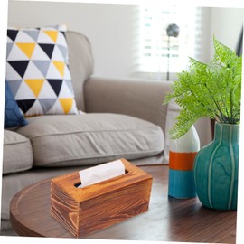 Gatuida Vintage Wooden Tissue Box Chic Napkin Holder for Home Hotel Smooth Surface Dust Design Retro Style Holder for Bathroom Office Decor