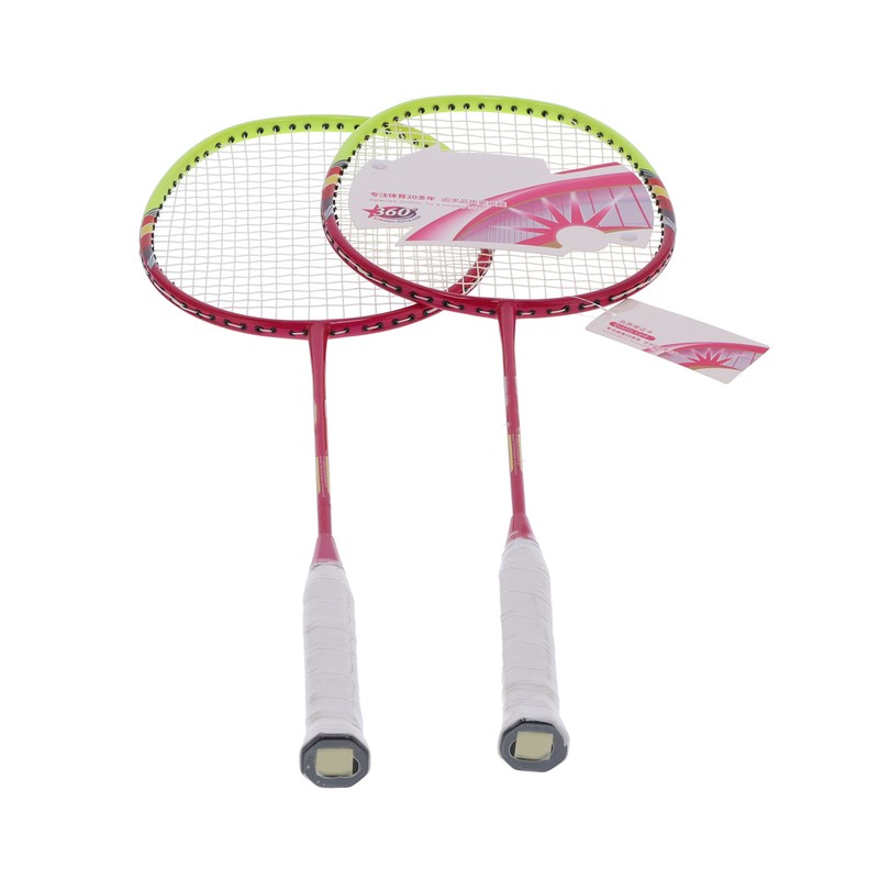 2 Player Badminton Racquets Adults Lightweight Carbon Fiber Rackets with