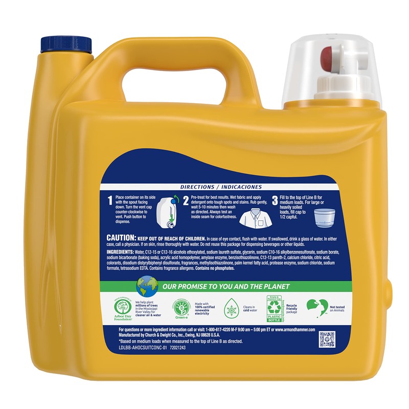 ARM & HAMMER Plus OxiClean Laundry Detergent, 5 in 1