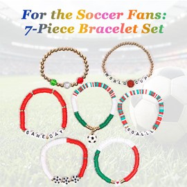AICase Pulseras de fútbol : pour FIFA World Cup 2026, Regalo Mundial 2026. Bisutería de la amistad para fans, mamás del fútbol y fiestas. Accesorio ideal para hombre y mujer México_2