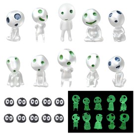 Sctmda Tree Elf Doll, Pack of 20, Princess Mononoke Forest Ghost Figure, Mini Garden Decoration, Princess Doll, Micro Landscape Ornament, Mini Resin Garden Decoration, Suitable for Home Garden