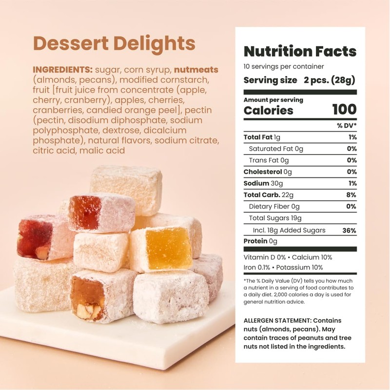 Liberty Orchards, Dessert Delights - Fruit and Nut Candies -