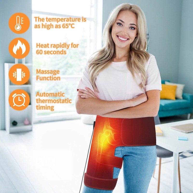 Hip Heating Pad, Electric Heated Hip, Hip Massager Vibration, Thigh/Buttock