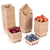 PARBEE 60 Pack Pulp Fiber Berry Basket, Molded Containers Vented