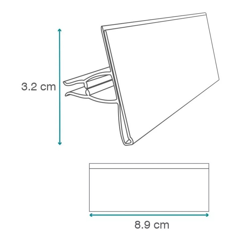 Exhivit Porta Precio P/ Cristal, Preciador Individual 50pzs