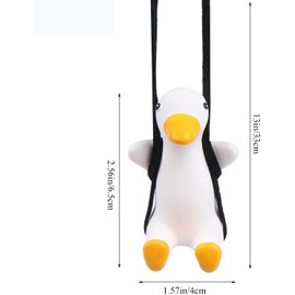 Süße Swinging Duck Car Hanging Ornament,Ente Auto Anhänger,Schaukel Ente Rückspiegel,Auto Dekoration Ornament Zubehör