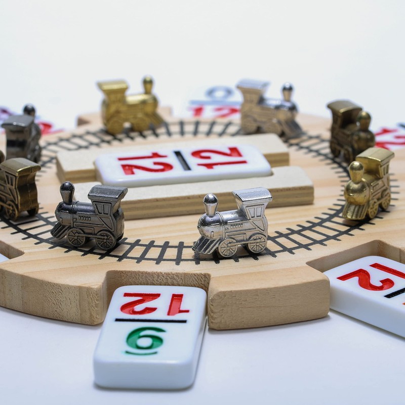 Mexican Train Dominoes Set Double 12 Color with Numbers and