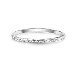 Glanzstücke München Women's Ring 925 Sterling Silver Rhodium-Plated Silver Ring, 54, Silver