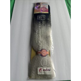 kanekalon jumbo braid premium soft hair. Remy Feeling Blue Colored Ombré TT1B/silver