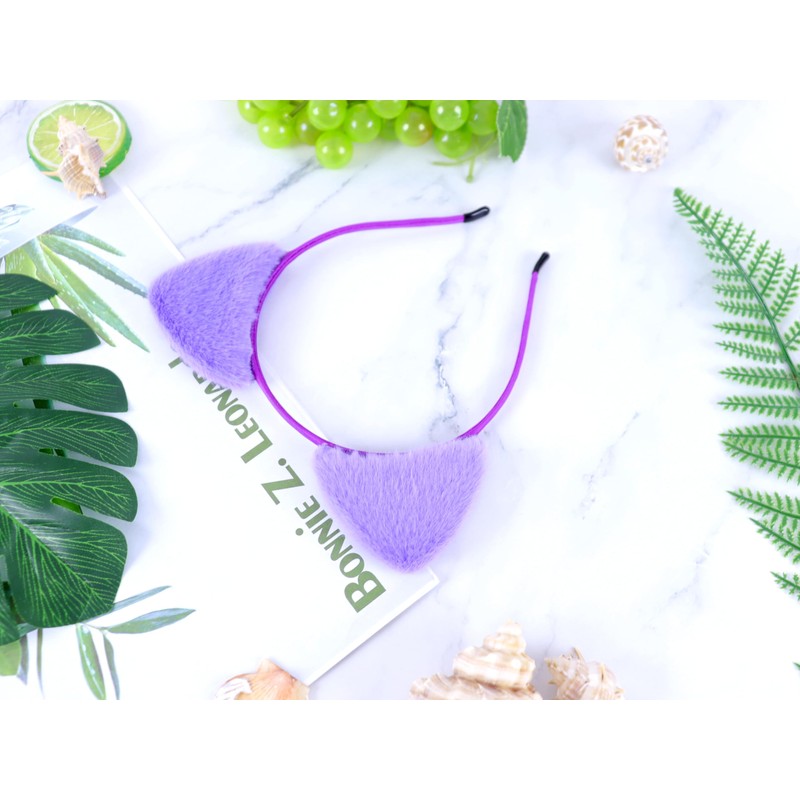Bonnie Z. Leonardo Fluffy Cat Ears Purple Cat Ears Headband