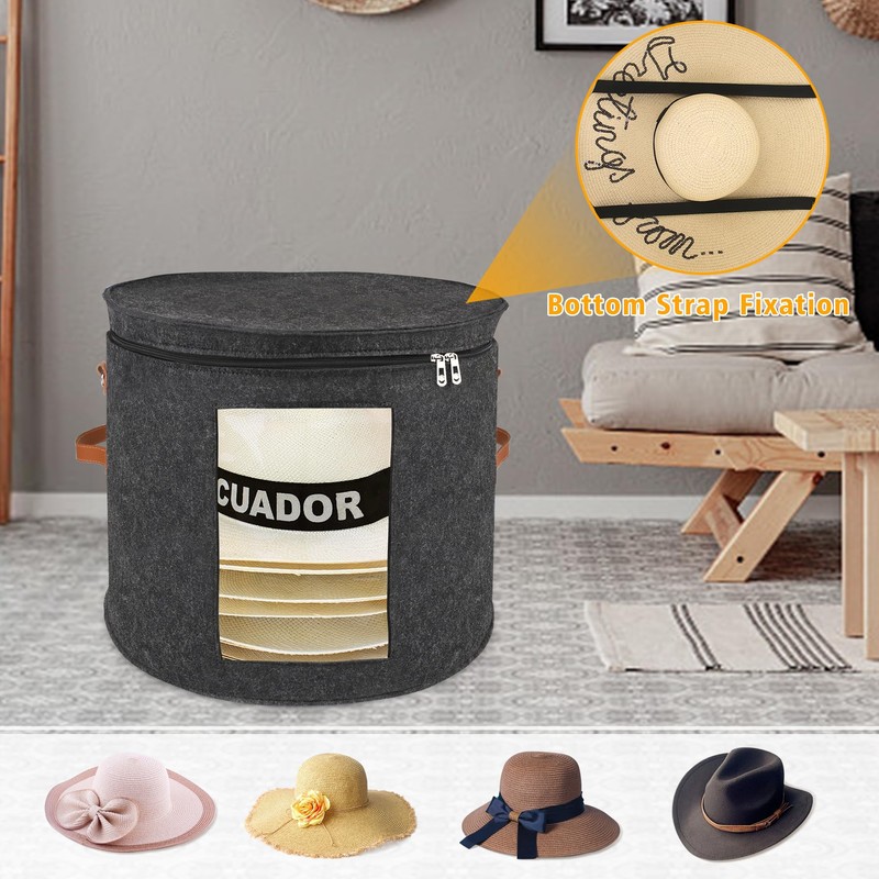 VanlonPro Large Hat Storage Box for Women & Men, 19"