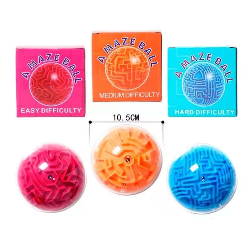 Amaze Ball Esfera Laberinto 3d Bola 10 Cm Azul