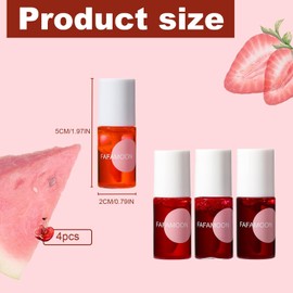 4 PC/SET Juego de glaseado de labios Fórmula natural larga duración labios impermeables con sabor a frutal lápiz labial sin punta
