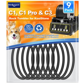 MyKEEPOW Rock Tumbler Belts Compatible with Koolstone Rock Tumbler Model C1 & C1 Pro & C3, 9 Pack