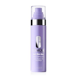 Clinique Set The Day - Spray fijador de maquillaje con agua de aloe + antioxidantes, establece el maquillaje todo el día, calmante e hidratante, sin a