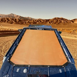 BESTAOO Sunshade for Ford Bronco Accessories 2021 2022 2023 2024 4 Door, Front & Rear Full Length Mesh Sun Shade Bimini Top Cover for Bronco 4 Door - Blocks UV, Wind, Noise (Orange)