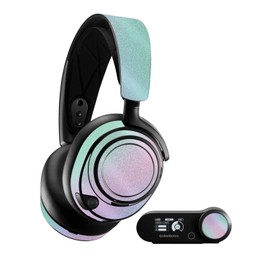 MightySkins Glossy Glitter Skin Compatible with SteelSeries Arctis Nova Pro - Cotton Candy | Protective, Durable High-Gloss Glitter Finish | Easy to Apply, Remove, and Change Styles | Made in The USA