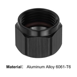 EVIL ENERGY 10AN Female Flare Cap Block off Fitting Adapter Plug Aluminim Black