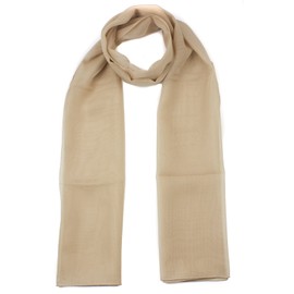 mytoptrendz® - Classy Elegant Plain Fashion Chiffon Scarf for Women Soft Sheer Lightweight Neck Wrap Wedding Shawl for Evening Dresses (Beige)