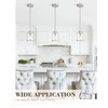 Beionxii Brushed Nickel Pendant Lights Kitchen Island, Hanging Lights Fixtures