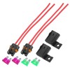 X AUTOHAUX 2 Set Inline Fuse Holder Waterproof Blade Style