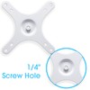 Kado Portable Monitor Mounting Adapter Bracket Plate White, 1/4" Screw