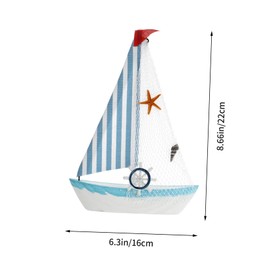 CORHAD 1Pc Lovely Sailing Boat Model Delicate Net Sailing Decoration Home Craft Ornament for Graduation Birthday Elegant Retro Decor