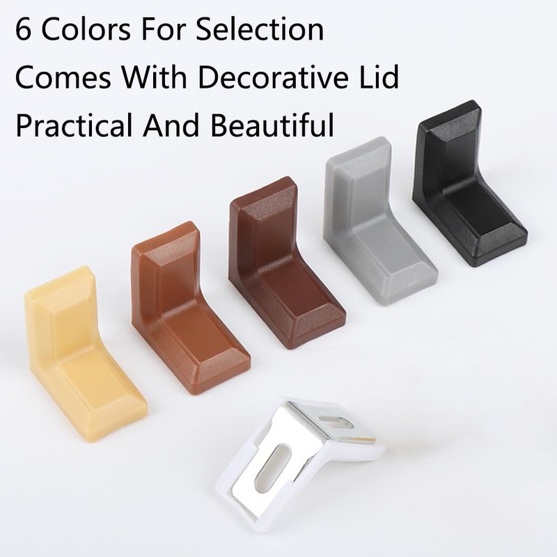SagaSave L Corner Brackets, 10PCS Shelf Brackets, 90 Degree Right