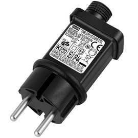 URAQT Spina Trasformatore, 31V-3.6W Trasformatore Alimentatore per Luci LED, IP44 Driver LED a Bassa Tensione, 8 modalità con funzione di memoria, per luci di Natale, luci delle fate,luci dell'Albero