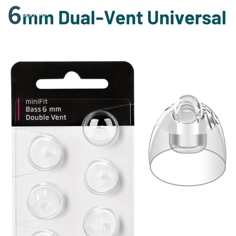 20Pcs Hearing Aid Domes for Oticon, Minifit Bass 6MM Double