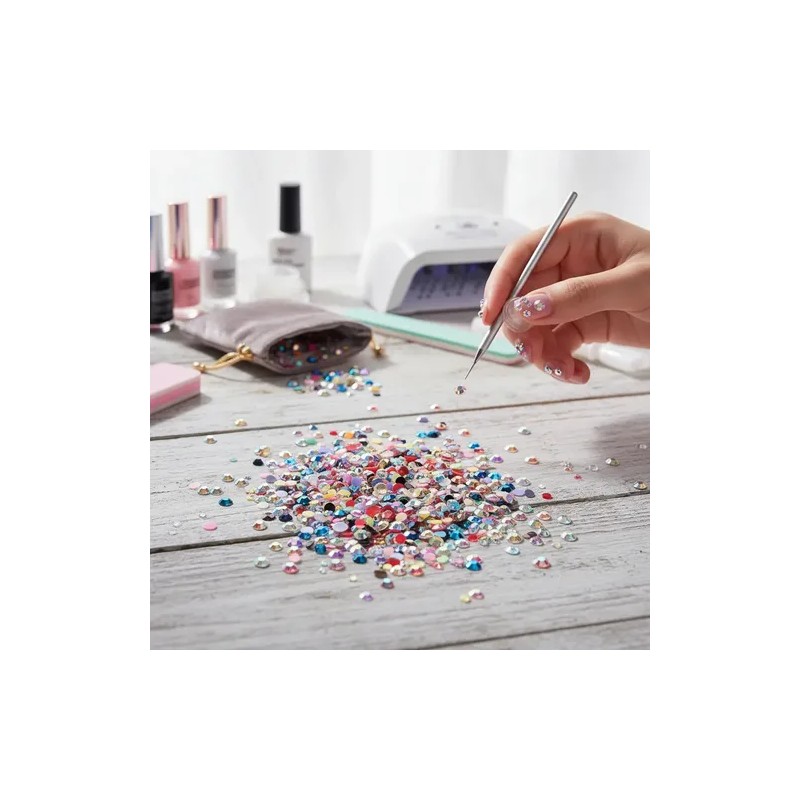 Resina Para Uñas Acrilicas Piedras Decorativas Mezcla 1000pz