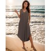 Pylnily Women's Summer Dresses Casual Sleeveless Maxi Dresses V Neck