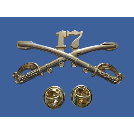 17th CAVALRY SWORDS SABERS MILITARY HAT PIN 17th CAVALRY REGIMENT BADGE U.S ARMY