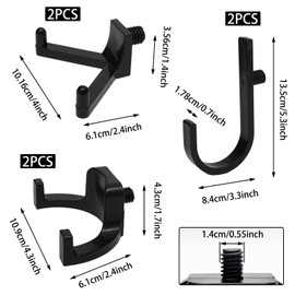 6 Pcs ABS Storage Shed Tool Hooks Set – Heavy-Duty J/U/V Shape Hangers