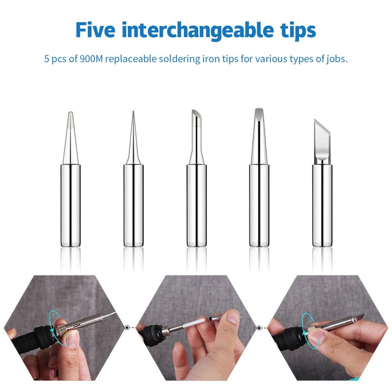 LDK Soldering Iron Kit Electric 60W 110V Adjustable Temperature Soldering