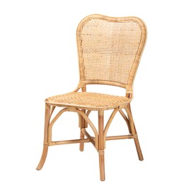 bali & pari Irene Modern Bohemian Natural Rattan Dining Chair