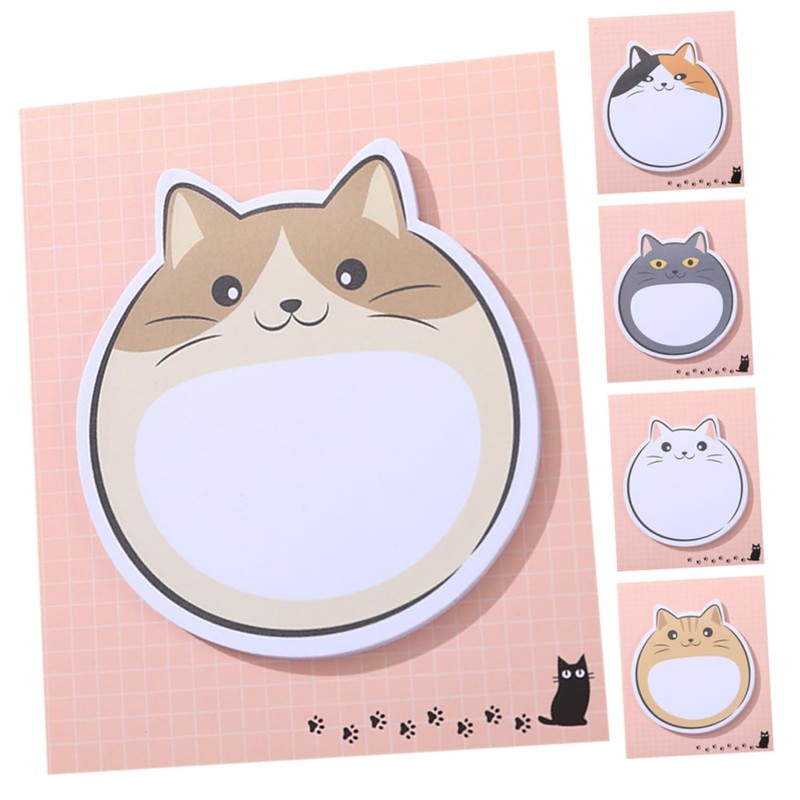 jojofuny Cute Cartoon Cat Memo Pads Portable Note Stickers for