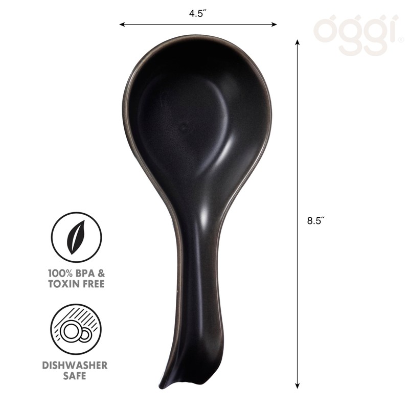 OGGI Ceramic Spoon Rest- Spoon Rest for Stove Top, Spoon