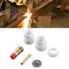 6PCS Torch Adapter Kit Ceramic Red Copper Welding Torch Mount