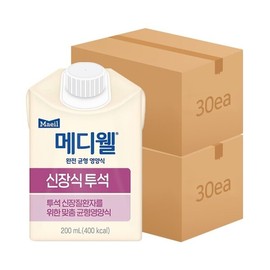 Mediwell MDwell renal dialysis 200ml 60 packs (2 boxes of 30 packs) balanced nutritional supplement for patients / 메디웰 엠디웰 신장식 투석 200ml 60팩(30팩 2박스) 환자균형식 영양보충