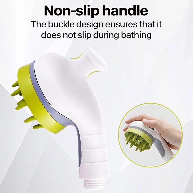 Pet Dog Grooming Shower Head with Massage Brush Functionality and