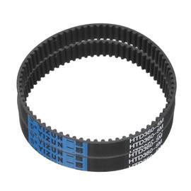 sourcing map 2pcs HTD-5M Rubber Timing Belt 72 Teeth, 360mm Pitch Length x 15mm Width x 3.6mm Height, Closed Loop Pulley Timing Belt